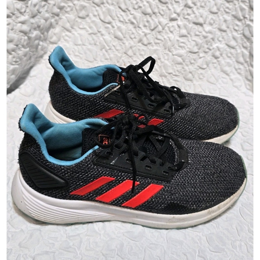 Adidasboys Duramo 8 Gray Blue Running Shoes Lace Up Low Top Size 5.5 Y Boys